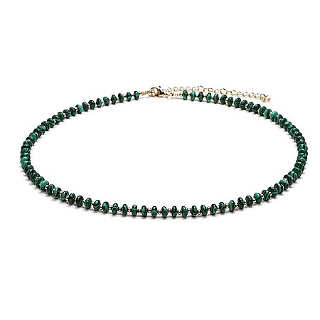 Colier choker din Malachit sintetic, Kamia cu inchizatoare din cupru, placat cu aur de 18K [7]