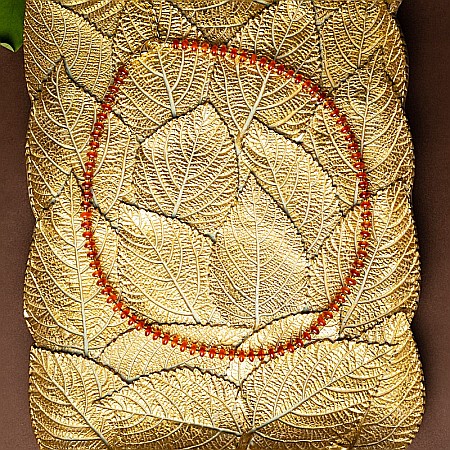 Colier choker din pietre semipretioase Carneol (eng.Carnelian), Kamia cu inchizatoare din cupru, placat cu aur de 18K [2]