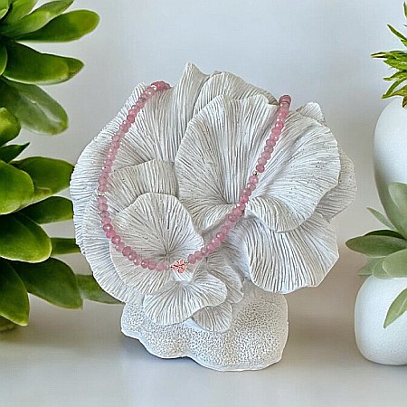 Colier choker elegant Anita din cristale de Jad Roz si accesorii din argint 925 [3]