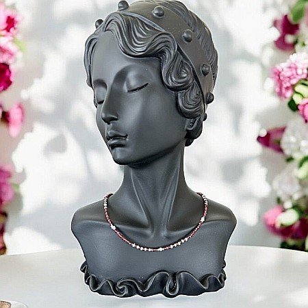 Lanturi / Coliere - Colier choker Ella din cristale de Granat si Perle de Cultura cu argint 925