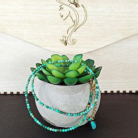 Colier choker Hetal din pietre semipretioase turcoaz natural [6]