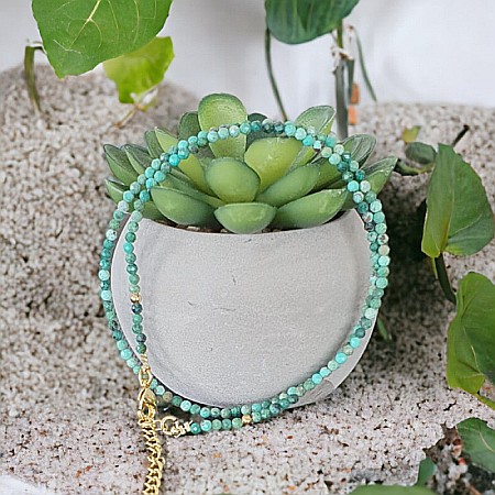 Colier choker Hetal din pietre semipretioase turcoaz natural [5]