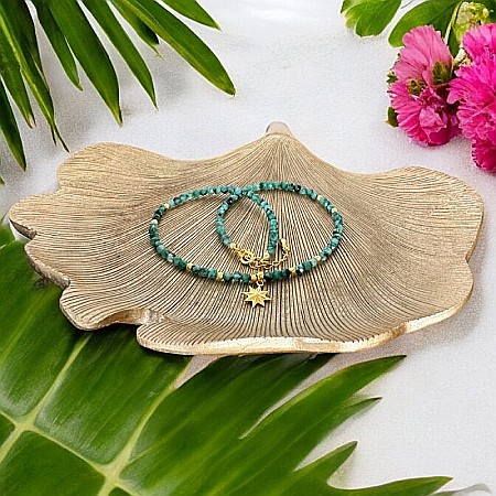 Colier choker Labradorit Celia cu accesorii din argint placat cu aur [5]