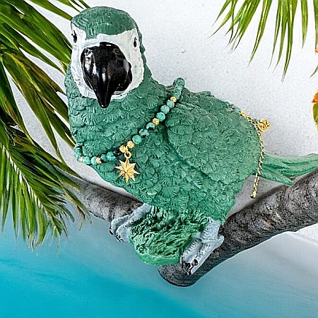 Colier choker Labradorit Celia cu accesorii din argint placat cu aur [3]