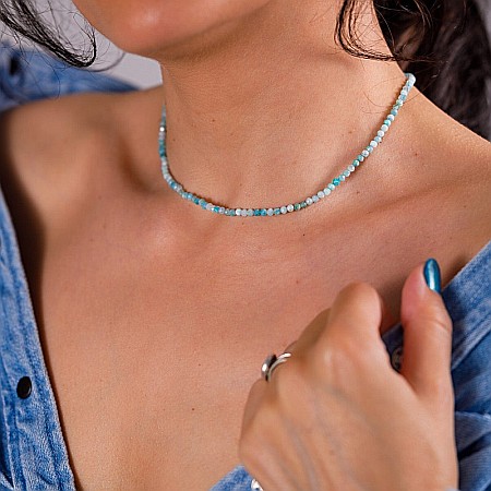 Colier choker Minis pietre semipretioase Amazonit [10]