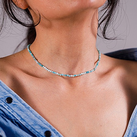 Colier choker Minis pietre semipretioase Amazonit [15]