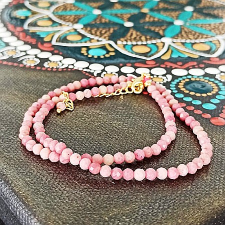 Colier choker Minis pietre semipretioase Rodonit [7]