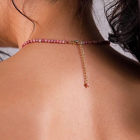 Colier choker Minis pietre semipretioase Rodonit [11]