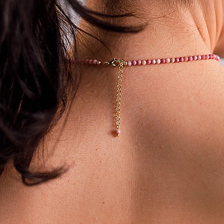 Colier choker Minis pietre semipretioase Rodonit [2]