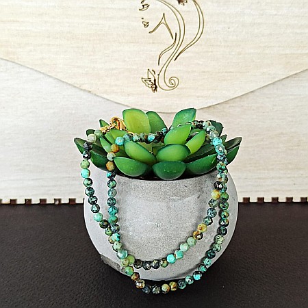 Colier choker Minis pietre semipretioase turcoaz african [6]