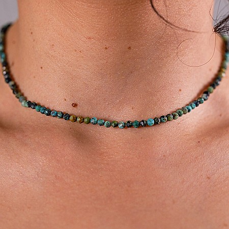 Colier choker Minis pietre semipretioase turcoaz african [11]