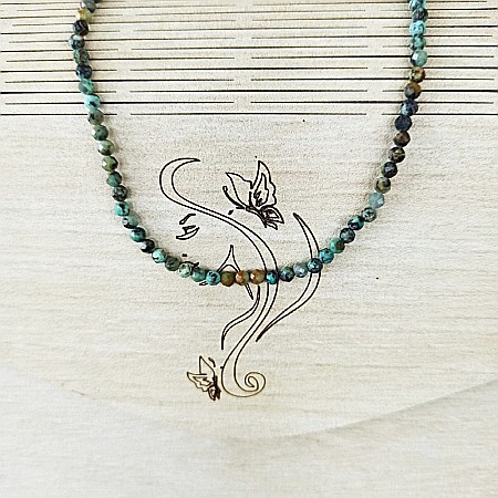 Colier choker Minis pietre semipretioase turcoaz african [8]