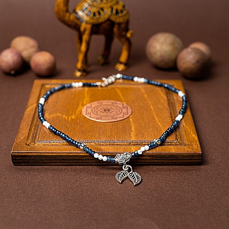 Colier Choker Ravindra din pietre naturale de Safir cu accesorii si sistem de inchidere din argint 925 [2]