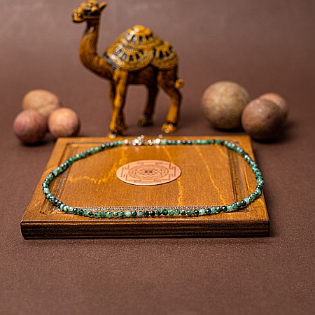 Colier choker pietre naturale de Smarald fatetat Memphis cu sistem de inchidere din argint 925 [7]