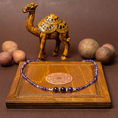 Colier Choker Reena din pietre naturale de Ametist, inchidere si accesorii din argint 925 [1]