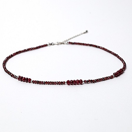 Colier choker Kavin din pietre semipretioase de Granat si Rubin, inchidere si accesorii din argint 925 [11]