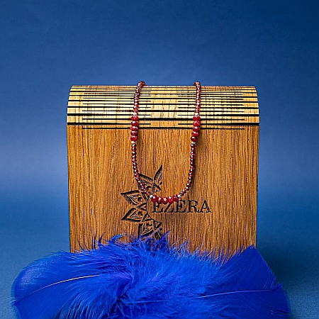 Colier choker Kavin din pietre semipretioase de Granat si Rubin, inchidere si accesorii din argint 925 [8]