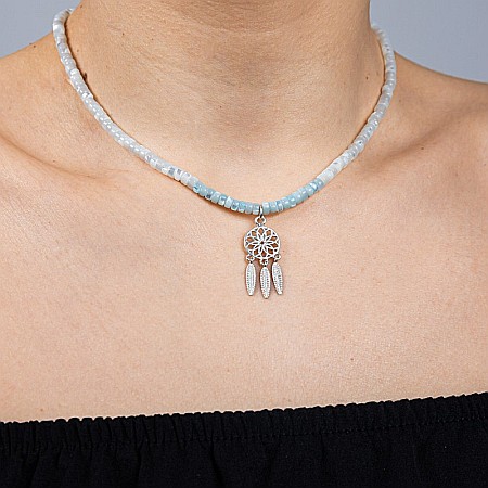 Colier Choker Tanya din sidef de scoici, inchidere si accesorii din argint 925 [13]