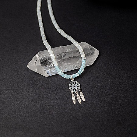 Colier Choker Tanya din sidef de scoici, inchidere si accesorii din argint 925 [6]