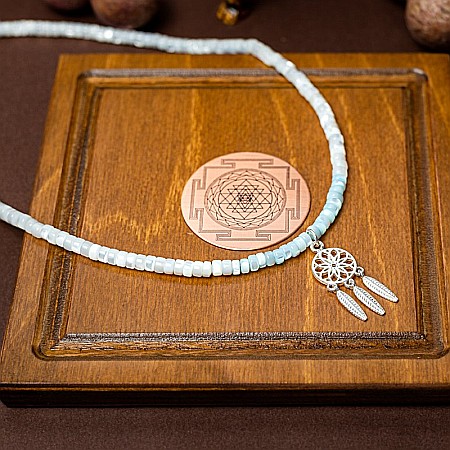 Colier Choker Tanya din sidef de scoici, inchidere si accesorii din argint 925 [4]