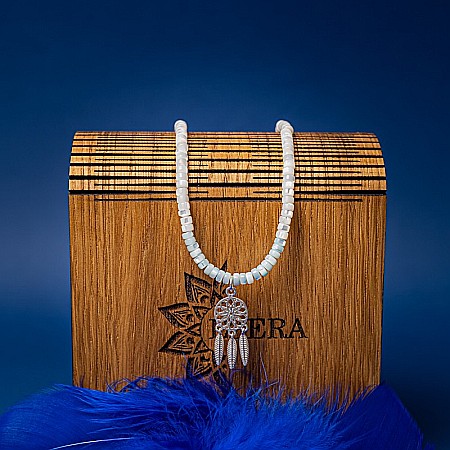 Colier Choker Tanya din sidef de scoici, inchidere si accesorii din argint 925 [10]