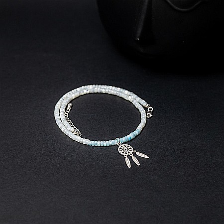 Colier Choker Tanya din sidef de scoici, inchidere si accesorii din argint 925 [8]