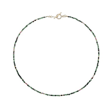 Colier Choker Valer din cristale de Rubin Zoisit, cupru placat cu aur [8]