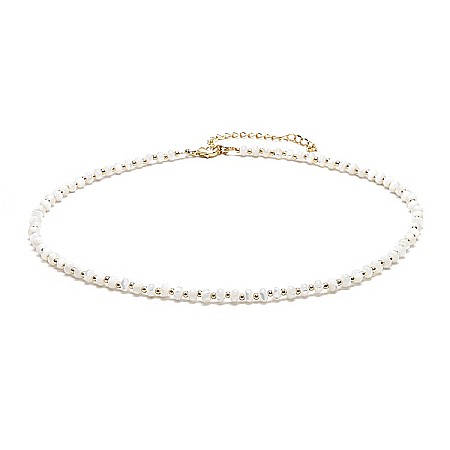 Colier din perle Mother of Pearls, Chocker Kamia cu inchizatoare din cupru, placat cu aur de 18K [7]