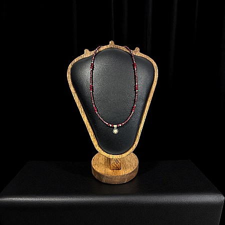 Colier elegant din cristale de Granat și Rubin natural cu Argint 925 [1]