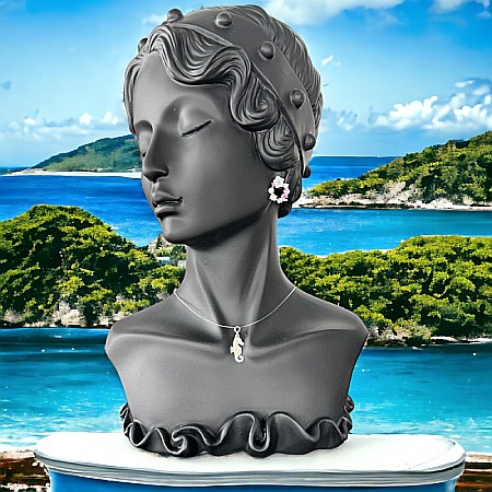 Lanturi / Coliere - Colier fir transparent cu pandantiv calut de mare din argint 925