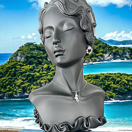 Colier fir transparent cu pandantiv calut de mare din argint 925 [2]