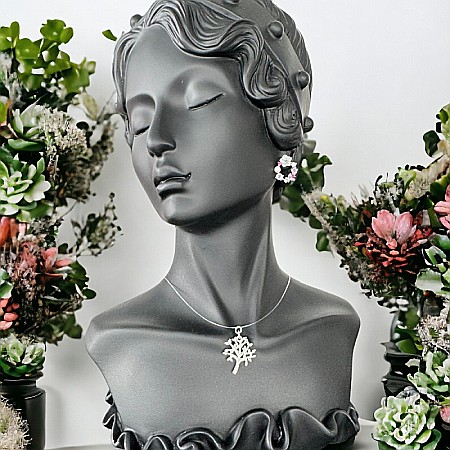 Colier fir transparent cu pandantiv Copacul Vietii din argint 925 [2]