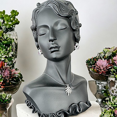 Lanturi / Coliere - Colier fir transparent cu pandantiv Copacul Vietii din argint 925