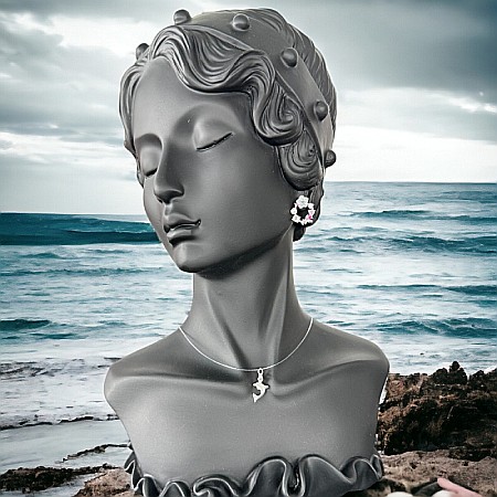 Colier fir transparent cu pandantiv delfin din argint 925 [2]