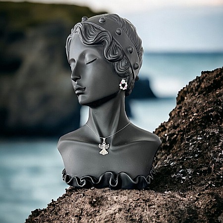 Colier fir transparent cu pandantiv inger din argint 925 [2]