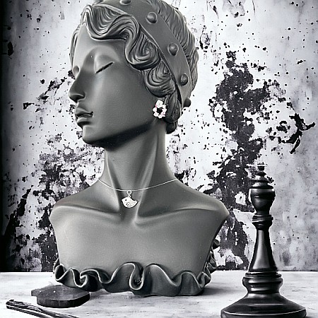 Lanturi / Coliere - Colier fir transparent cu pandantiv pasare din argint 925