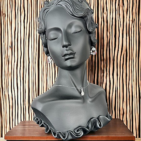 Colier fir transparent cu pandantiv scoica din argint 925 [1]