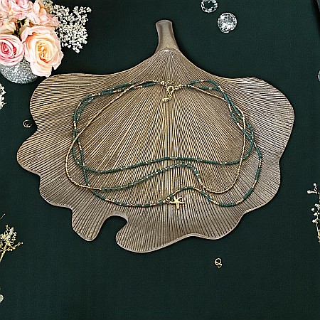 Colier handmade in 3 straturi verde Safyia cu Miyuki, Jad Verde si argint [7]