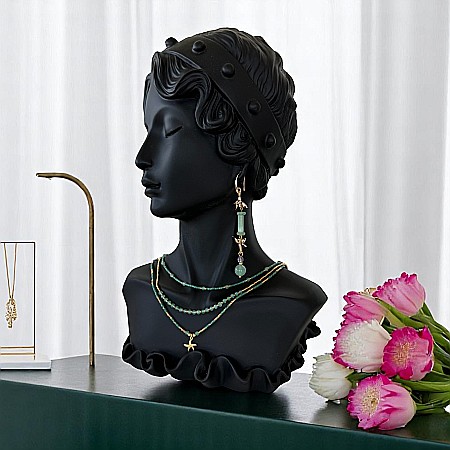 Colier handmade in 3 straturi verde Safyia cu Miyuki, Jad Verde si argint [5]