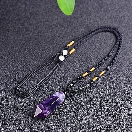 Colier Mani reglabil, cu varf dublu de Ametist [2]