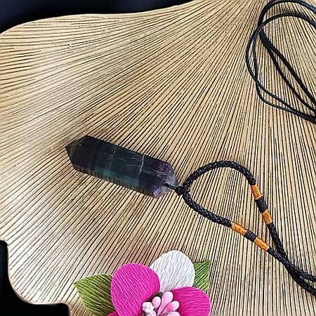 Colier Mani reglabil, cu varf dublu de Fluorit [6]