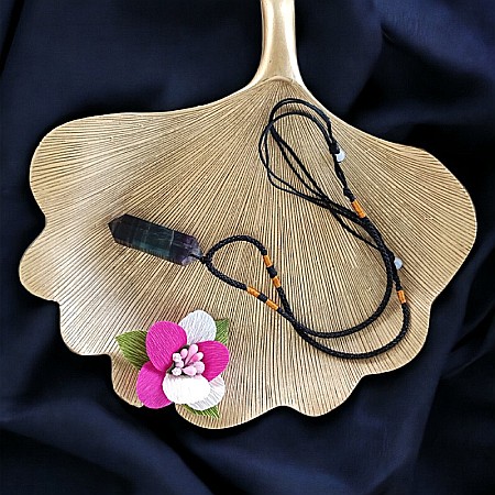 Colier Mani reglabil, cu varf dublu de Fluorit [7]