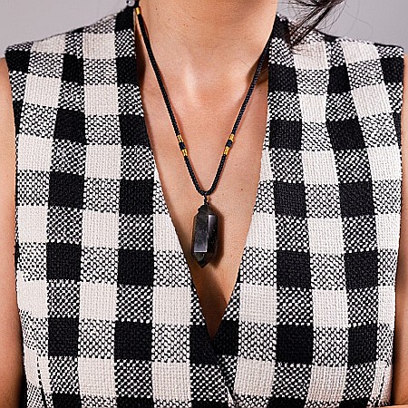 Colier Mani reglabil, cu varf dublu de Labradorit [5]