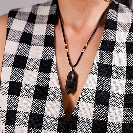 Colier Mani reglabil, cu varf dublu de Labradorit [4]