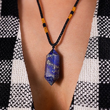 Colier Mani reglabil, cu varf dublu de Lapis Lazuli [2]