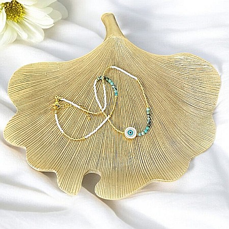 Colier margele Miyuki si Turcoaz African Enlai, cu Evil Eye, placat cu aur [6]