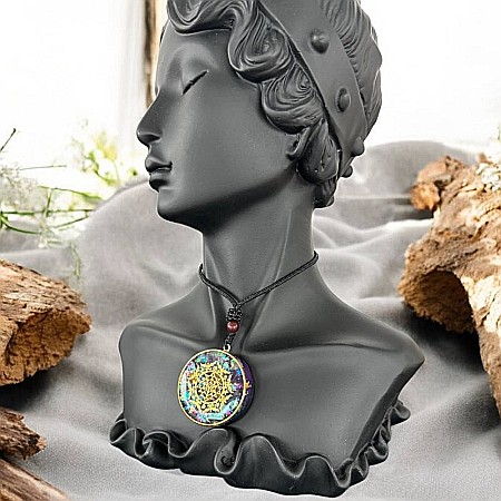 Colier orgonit Etan cu cristale de turcoaz și ochi de tigru - Generator de energie [1]