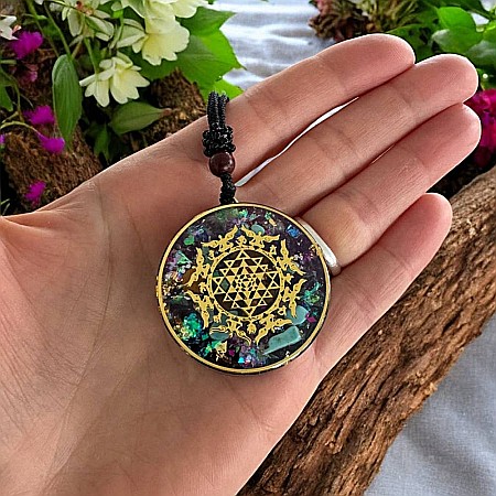 Bijuterii Turcoaz - Colier orgonit Etan cu cristale de turcoaz și ochi de tigru - Generator de energie