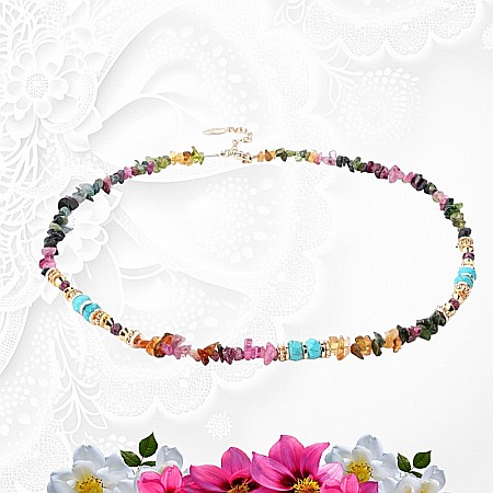 Colier Turmalina Colorata Cipsuri Anand, imbratiseaaza frumusetea naturii [6]