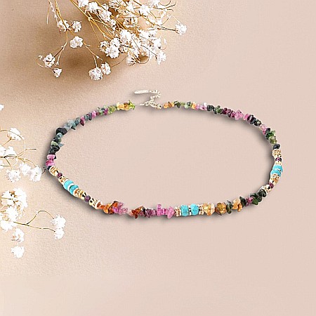 Colier Turmalina Colorata Cipsuri Anand, imbratiseaaza frumusetea naturii [7]